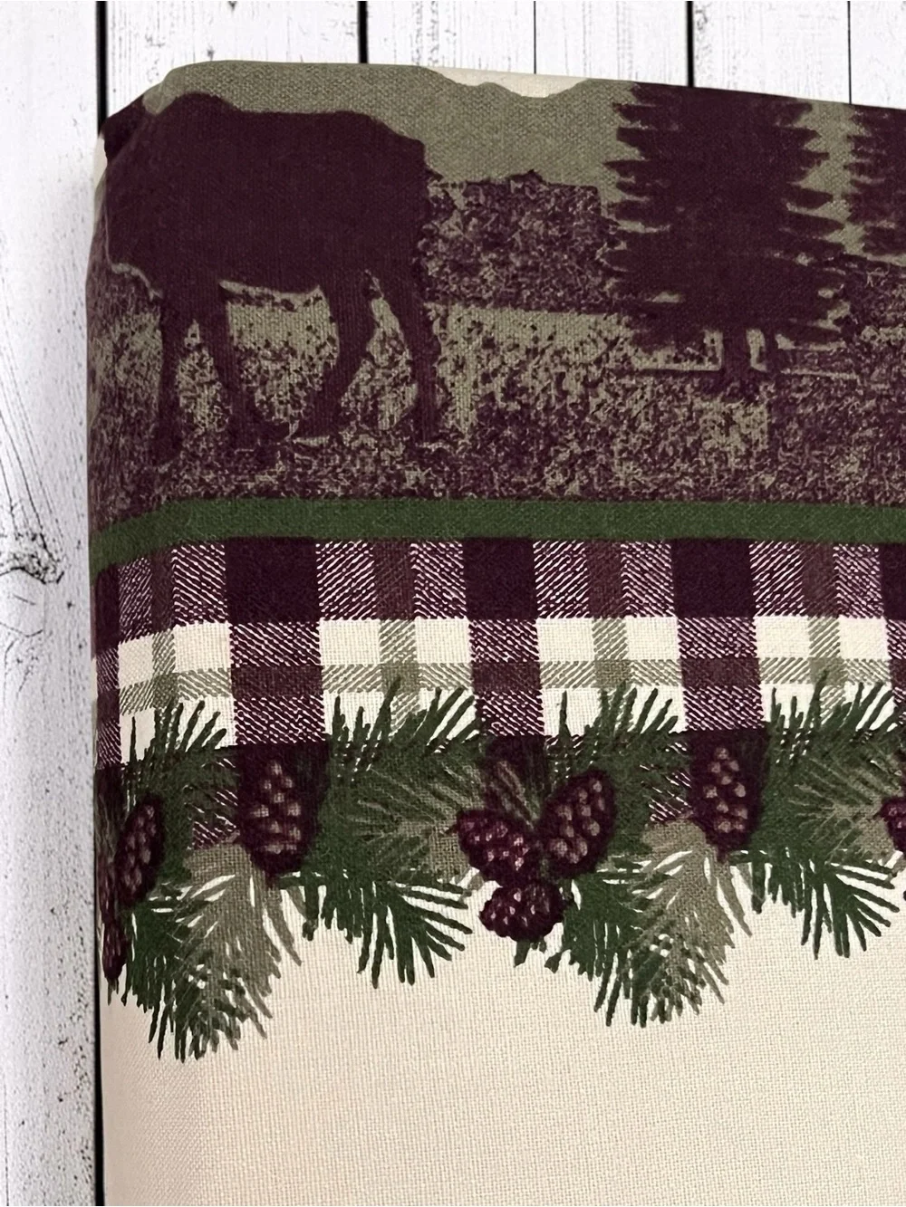 Woolrich Full Flannel Sheet Set Moose Cabincore Rustic Lodge Premium Cotton New